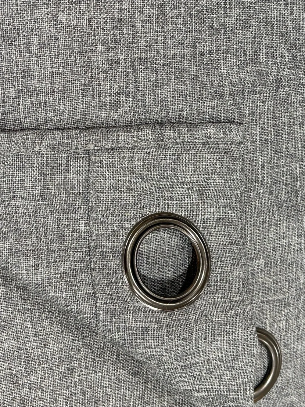 Nautica Home Gray Textured Grommet Curtain Panels Set of 2 84” 37”W